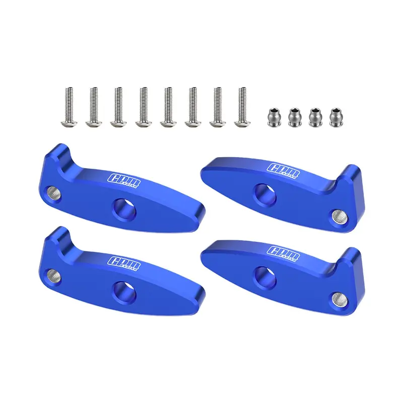 Aluminum 7075-T6 Alloy Flex Blades Extensions (Droop Flex Mod) For Axial 1:30 Scx30 Ford Bronco / Scx30 Jeep Wrangler Jlu / Chevrolet K10 Rock Crawler Upgrades - Blue 1