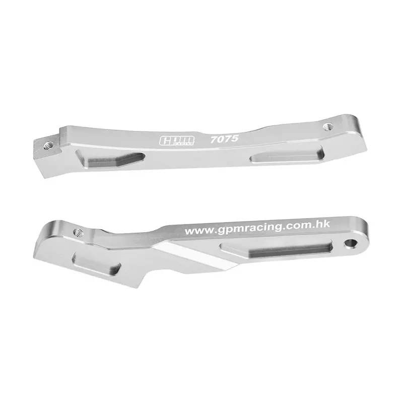 Aluminum 7075-T6 Alloy Front And Rear Chassis Brace For Arrma 1:8 Notorious 6S V5 V6 / Typhon V5 Tlr Blx / Tlr Tuned Typhon / Outcast 6S Upgrades - Silver 1
