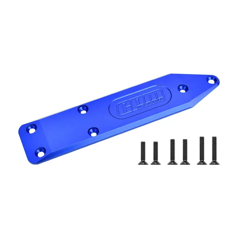 Aluminum 7075-T6 Alloy Front And Rear Chassis Brace For Arrma 1:8 Notorious 6S V6 / Outcast 6S Stunt Truck Upgrades - Blue 1
