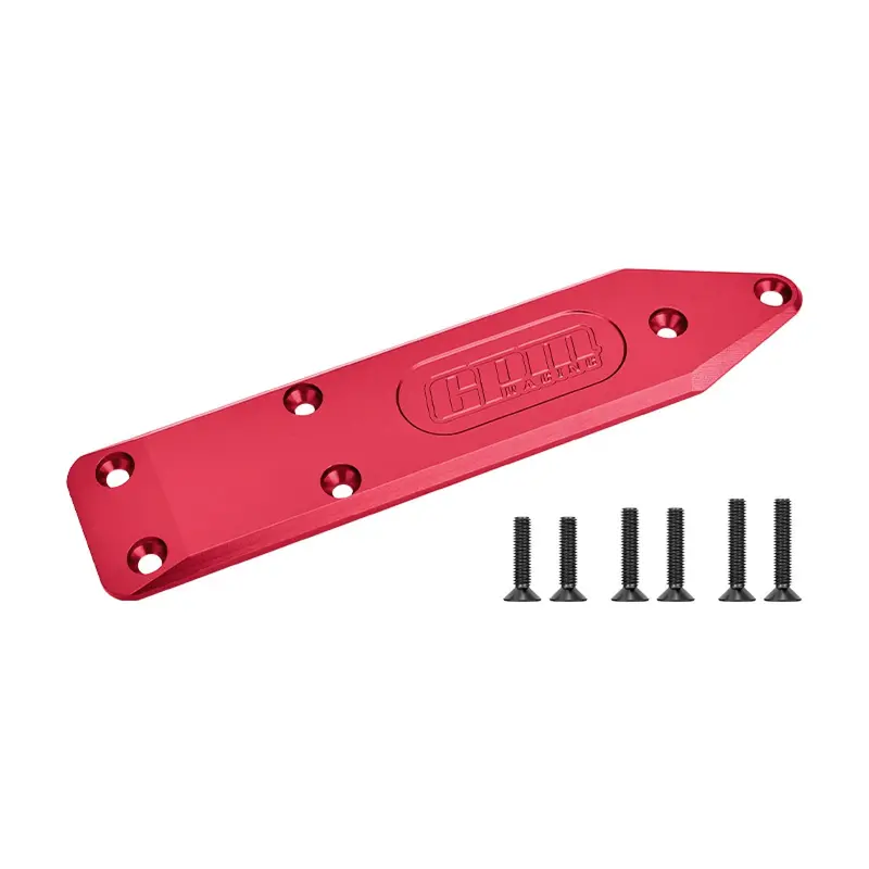 Aluminum 7075-T6 Alloy Front And Rear Chassis Brace For Arrma 1:8 Notorious 6S V6 / Outcast 6S Stunt Truck Upgrades - Red 1