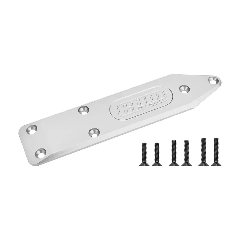 Aluminum 7075-T6 Alloy Front And Rear Chassis Brace For Arrma 1:8 Notorious 6S V6 / Outcast 6S Stunt Truck Upgrades - Silver 1