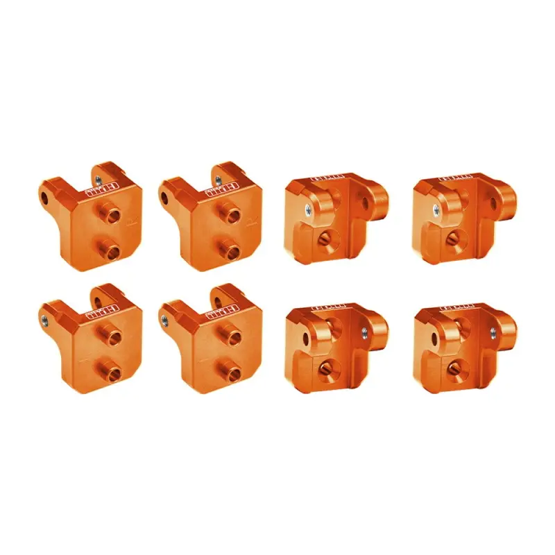 Aluminum 7075-T6 Alloy Front And Rear Upper Shock Mount For Losi 1/8 Lmt 2.0 Grave Digger 4X4 Solid Axle Brushless Monster Truck-Los04028 Upgrades - Orange 1