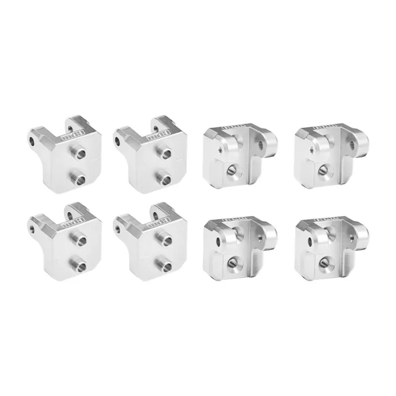Aluminum 7075-T6 Alloy Front And Rear Upper Shock Mount For Losi 1/8 Lmt 2.0 Grave Digger 4X4 Solid Axle Brushless Monster Truck-Los04028 Upgrades - Silver 1