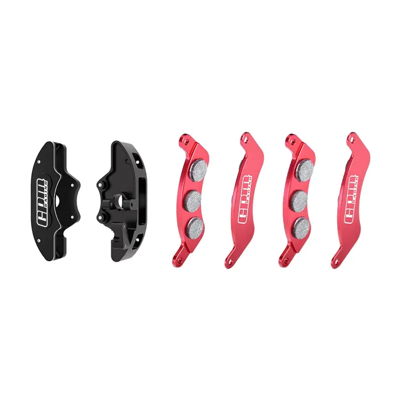 Aluminum 7075-T6 Alloy Front Brake Calipers & Brake Pads Left & Right For Traxxas 1/6 Funco Pro Scale 2Wd Sand Car 8S-109076-4 Upgrades  - Black 1