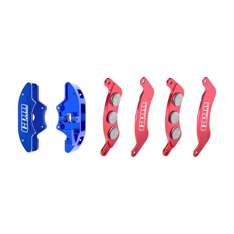 Aluminum 7075-T6 Alloy Front Brake Calipers & Brake Pads Left & Right For Traxxas 1/6 Funco Pro Scale 2Wd Sand Car 8S-109076-4 Upgrades  - Blue 1