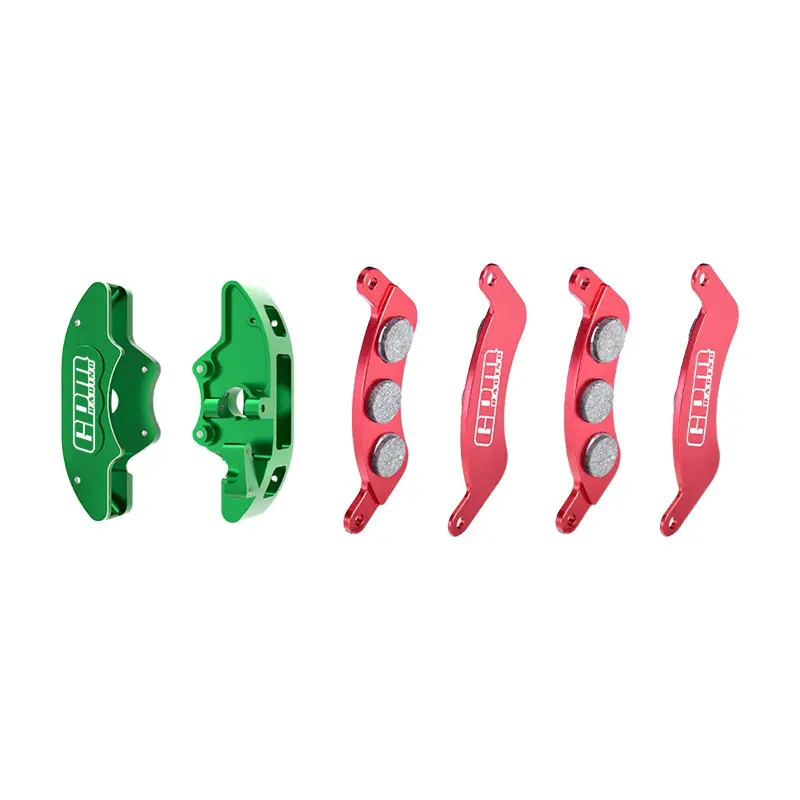 Aluminum 7075-T6 Alloy Front Brake Calipers & Brake Pads Left & Right For Traxxas 1/6 Funco Pro Scale 2Wd Sand Car 8S-109076-4 Upgrades  - Green 1