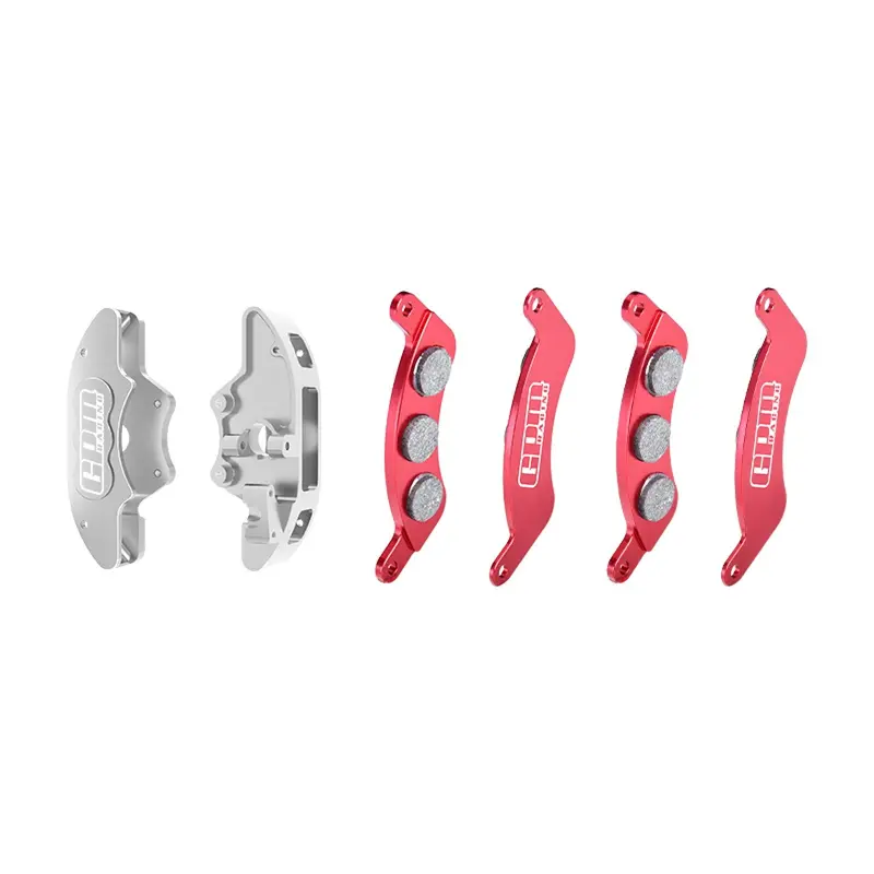 Aluminum 7075-T6 Alloy Front Brake Calipers & Brake Pads Left & Right For Traxxas 1/6 Funco Pro Scale 2Wd Sand Car 8S-109076-4 Upgrades  - Silver 1