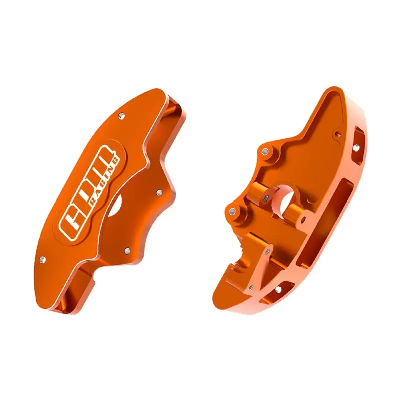 Aluminum 7075-T6 Alloy Front Brake Calipers (Left & Right) For Traxxas 1/6 Funco Pro Scale 2Wd Sand Car 8S-109076-4 Upgrades - Orange 1