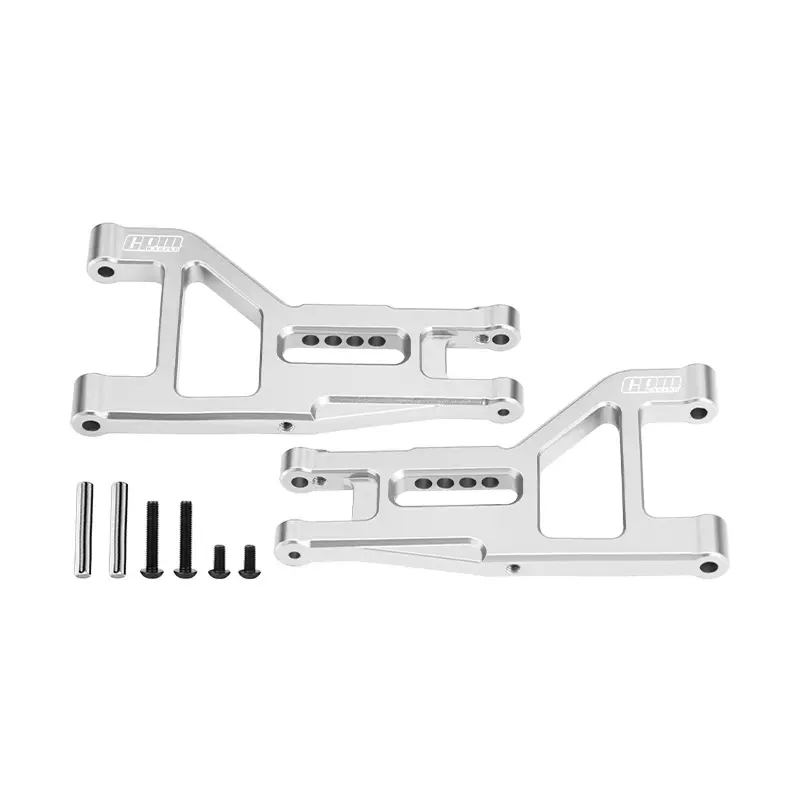 Aluminum 7075-T6 Alloy Front Lower Suspension Arms For Tamiya 1:10 Dt-04 R/C Fighter Nxgen-58741 Upgrades - Silver 1
