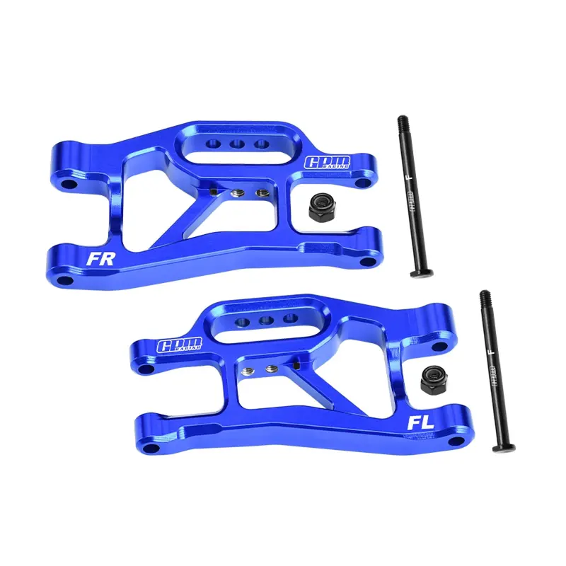 Aluminum 7075-T6 Alloy Front Lower Suspension Arms For Traxxas 1/16 Mini Slash 4X4 Short Course Truck-108164-1 Upgrades - Blue 1