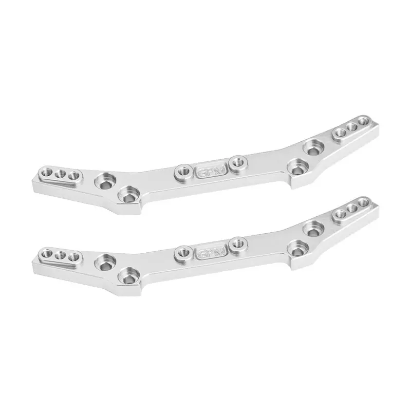 Aluminum 7075-T6 Alloy Front & Rear Shock Tower For Tamiya 1:10 Dt-04 R/C Fighter Nxgen-58741 Upgrades - Silver 1