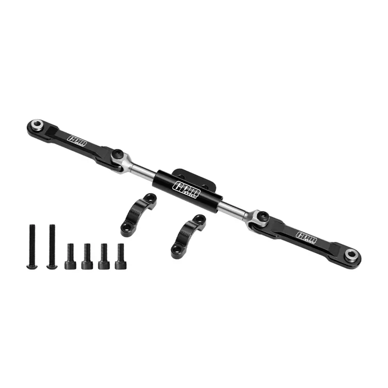 Aluminum 7075-T6 Alloy Front Steering Link Set For Vanquish 1/10 H10 Optic Kit Rock Crawler Kit-Vps09027 Upgrades - Black 1