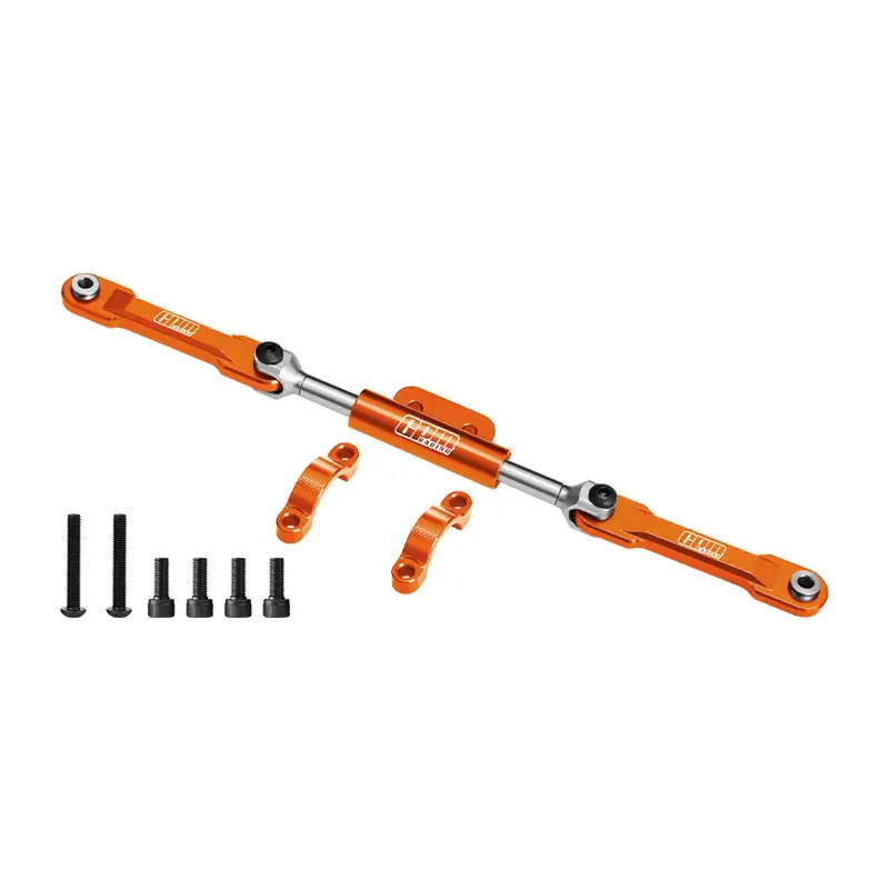 Aluminum 7075-T6 Alloy Front Steering Link Set For Vanquish 1/10 H10 Optic Kit Rock Crawler Kit-Vps09027 Upgrades - Orange 1