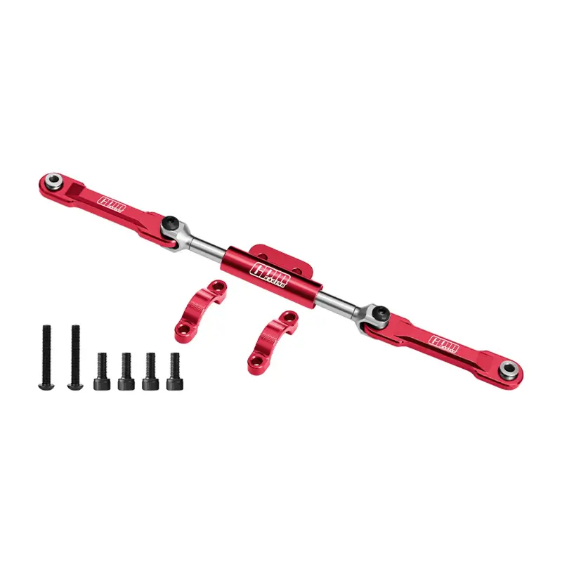Aluminum 7075-T6 Alloy Front Steering Link Set For Vanquish 1/10 H10 Optic Kit Rock Crawler Kit-Vps09027 Upgrades - Red 1