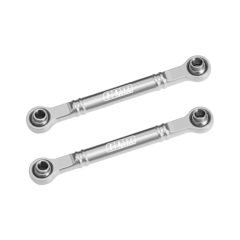 Aluminum 7075-T6 Alloy Front Steering Toe Links 51Mm For Traxxas 1/16 Mini Slash 4X4 Short Course Truck-108164-1 Upgrades - Silver 1
