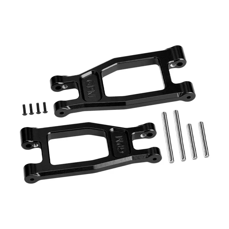 Aluminum 7075-T6 Alloy Front Upper Suspension Arms For Tamiya 1:10 Dt-04 R/C Fighter Nxgen-58741 Upgrades - Black 1