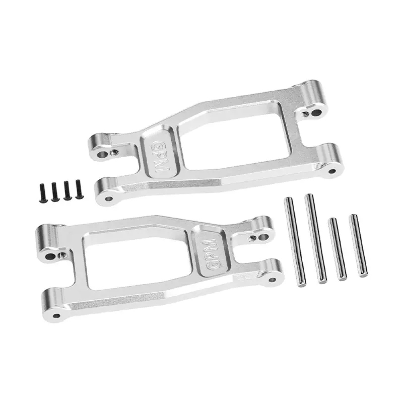 Aluminum 7075-T6 Alloy Front Upper Suspension Arms For Tamiya 1:10 Dt-04 R/C Fighter Nxgen-58741 Upgrades - Silver 1