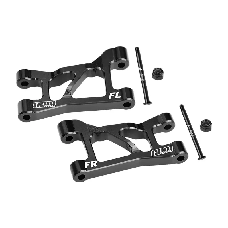 Aluminum 7075-T6 Alloy Front Upper Suspension Arms For Traxxas 1/16 Mini Slash 4X4 Short Course Truck-108164-1 Upgrades - Black 1