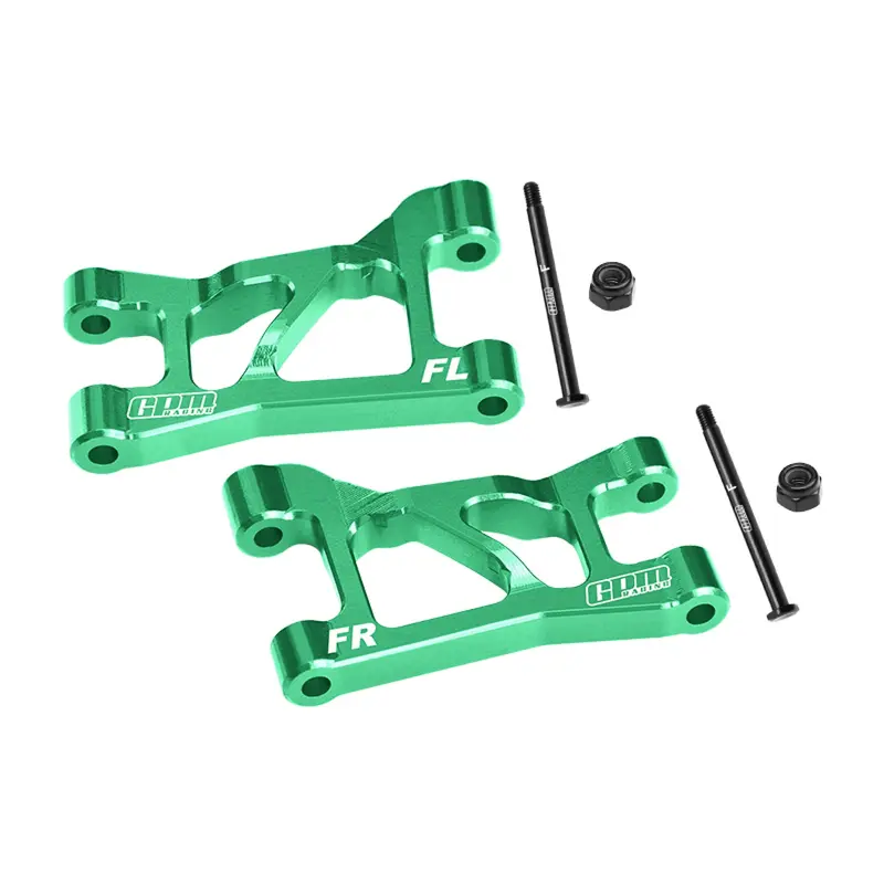 Aluminum 7075-T6 Alloy Front Upper Suspension Arms For Traxxas 1/16 Mini Slash 4X4 Short Course Truck-108164-1 Upgrades - Green 1