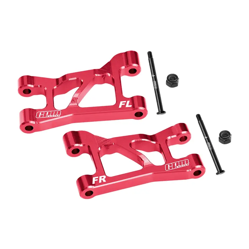 Aluminum 7075-T6 Alloy Front Upper Suspension Arms For Traxxas 1/16 Mini Slash 4X4 Short Course Truck-108164-1 Upgrades - Red 1