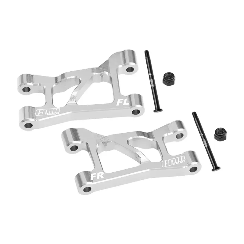 Aluminum 7075-T6 Alloy Front Upper Suspension Arms For Traxxas 1/16 Mini Slash 4X4 Short Course Truck-108164-1 Upgrades - Silver 1