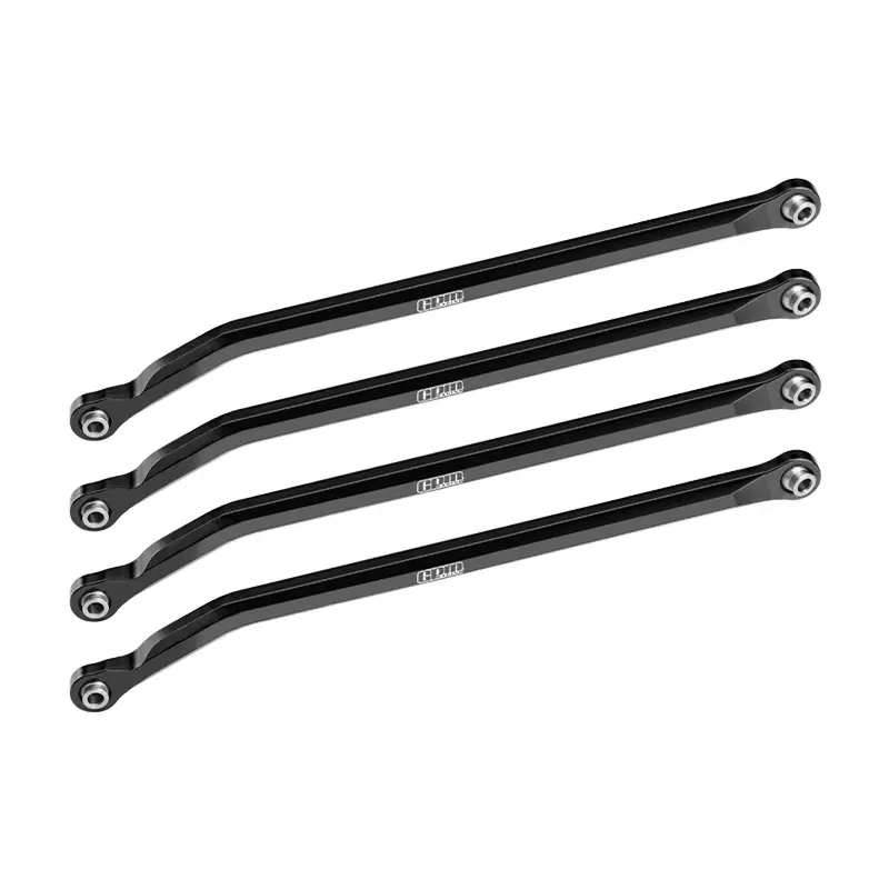 Aluminum 7075-T6 Alloy High-Clearance Lower Link Bar Set For Vanquish 1:10 H10 Optic Kit / Yokohama Rtr / Sparco Rtr Rock Crawler Upgrades - Black 1
