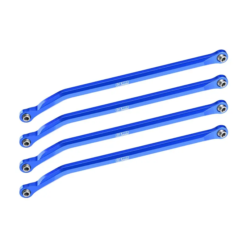 Aluminum 7075-T6 Alloy High-Clearance Lower Link Bar Set For Vanquish 1:10 H10 Optic Kit / Yokohama Rtr / Sparco Rtr Rock Crawler Upgrades - Blue 1