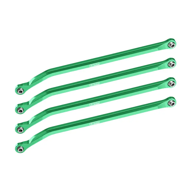 Aluminum 7075-T6 Alloy High-Clearance Lower Link Bar Set For Vanquish 1:10 H10 Optic Kit / Yokohama Rtr / Sparco Rtr Rock Crawler Upgrades - Green 1