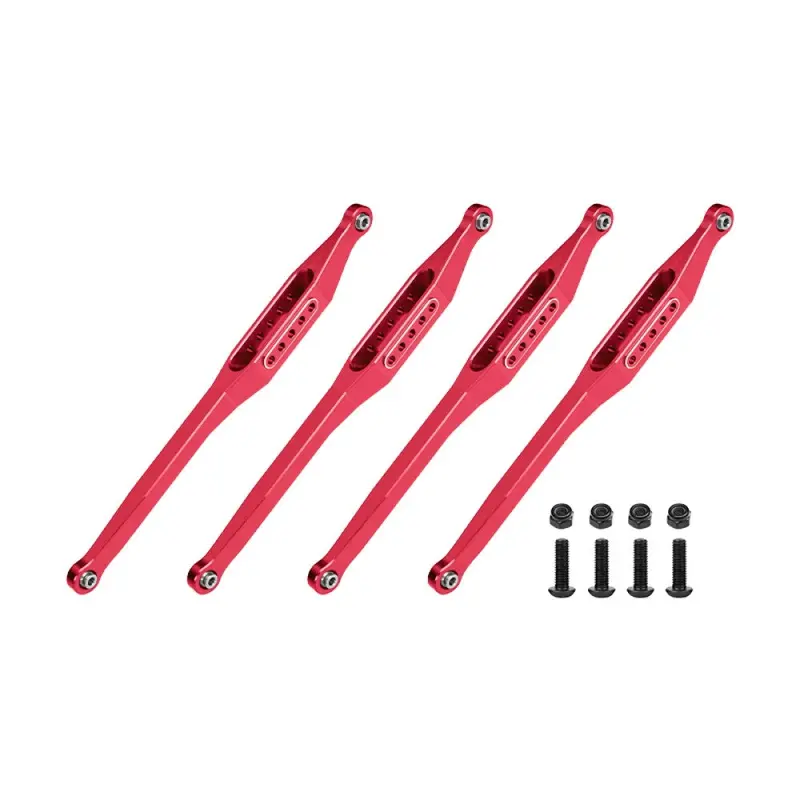 Aluminum 7075-T6 Alloy Lower Link Bar Set For Losi 1/8 Lmt 2.0 Grave Digger 4X4 Solid Axle Brushless Monster Truck-Los04028 Upgrades - Red 1