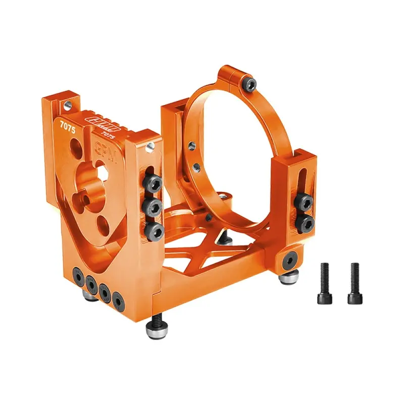 Aluminum 7075-T6 Alloy Oversized Motor Base For Traxxas 1:6 Funco Pro Scale Sand Car 8S / Xrt 8S / Xrt Ultimate 8S Race Truck Upgrades - Orange 1