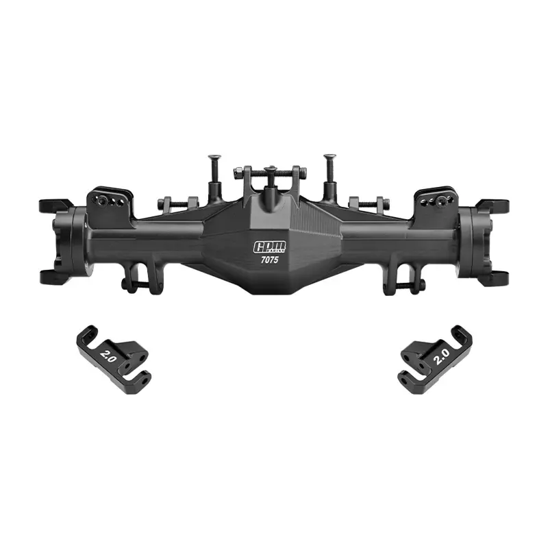 Aluminum 7075-T6 Alloy Quick Release Front Axle Housing Set For Losi 1:8 Lmt 1.0 2.0 / 1:10 Tlr Tuned Lmt Solid Axle Monster Truck Upgrades - Black 1