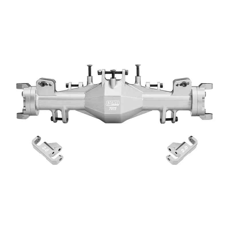 Aluminum 7075-T6 Alloy Quick Release Front Axle Housing Set For Losi 1:8 Lmt 1.0 2.0 / 1:10 Tlr Tuned Lmt Solid Axle Monster Truck Upgrades - Silver 1