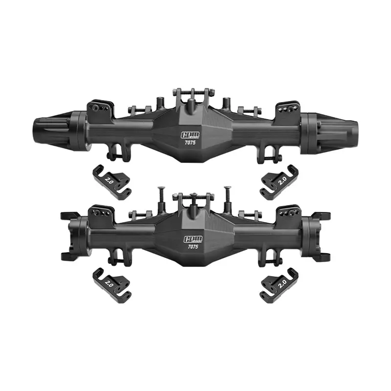 Aluminum 7075-T6 Alloy Quick Release Front & Rear Axle Housing Set For Losi 1:8 Lmt 2.0 / 1:10 Tlr Tuned Lmt Monster Truck Upgrades - Black 1