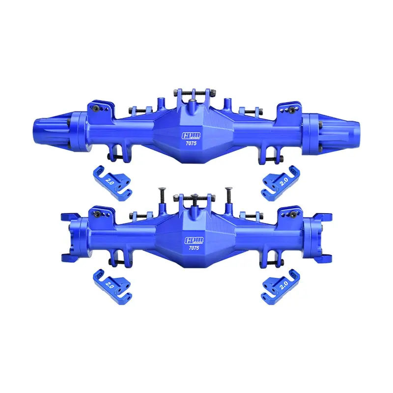 Aluminum 7075-T6 Alloy Quick Release Front & Rear Axle Housing Set For Losi 1:8 Lmt 2.0 / 1:10 Tlr Tuned Lmt Monster Truck Upgrades - Blue 1