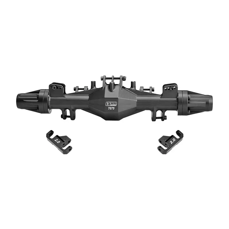Aluminum 7075-T6 Alloy Quick Release Rear Axle Housing Set For Losi 1:8 Lmt 1.0 2.0 / 1:10 Tlr Tuned Lmt Solid Axle Monster Truck Upgrades - Black 1
