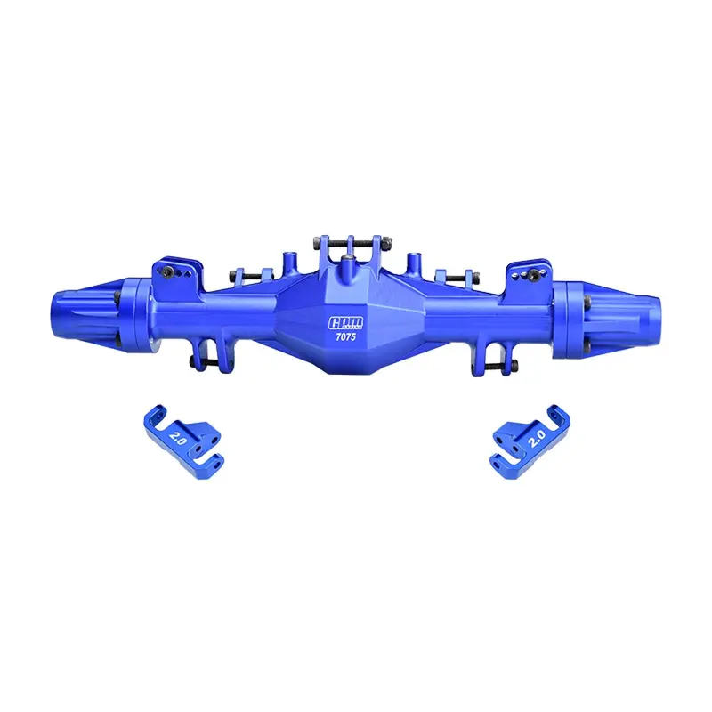 Aluminum 7075-T6 Alloy Quick Release Rear Axle Housing Set For Losi 1:8 Lmt 1.0 2.0 / 1:10 Tlr Tuned Lmt Solid Axle Monster Truck Upgrades - Blue 1