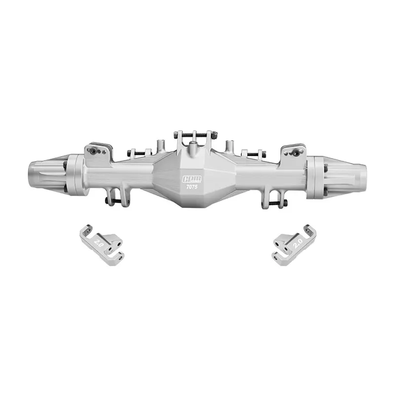 Aluminum 7075-T6 Alloy Quick Release Rear Axle Housing Set For Losi 1:8 Lmt 1.0 2.0 / 1:10 Tlr Tuned Lmt Solid Axle Monster Truck Upgrades - Silver 1