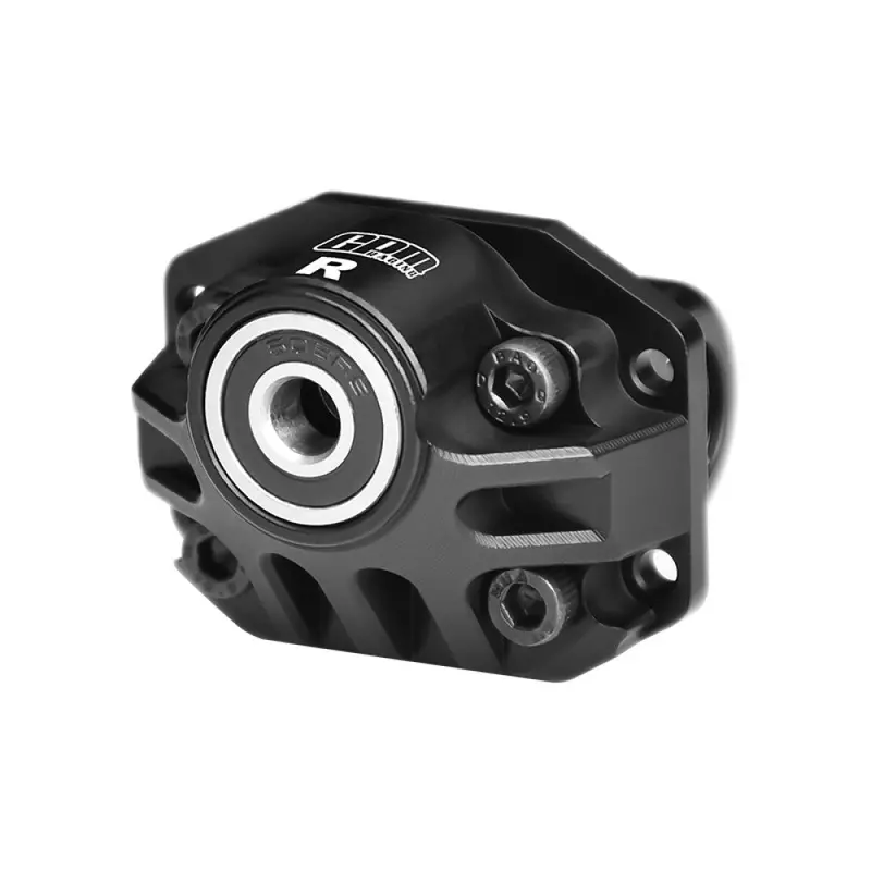 Aluminum 7075-T6 Alloy Rear Axle Third Member Oversize Bearing Differential Cover Case For Vanquish 1/10 H10 Optic Kit Rock Crawler-Vps09027 Upgrades - Black 1
