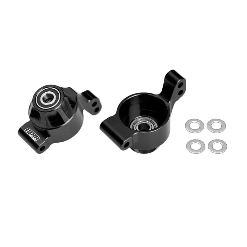 Aluminum 7075-T6 Alloy Rear Hub Stub Carriers With Oversize Bearing For Tamiya 1:10 Dt-04 R/C Fighter Nxgen-58741 Upgrades - Black 1