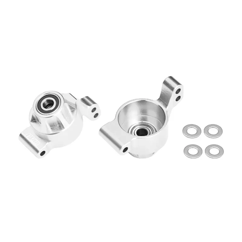 Aluminum 7075-T6 Alloy Rear Hub Stub Carriers With Oversize Bearing For Tamiya 1:10 Dt-04 R/C Fighter Nxgen-58741 Upgrades - Silver 1