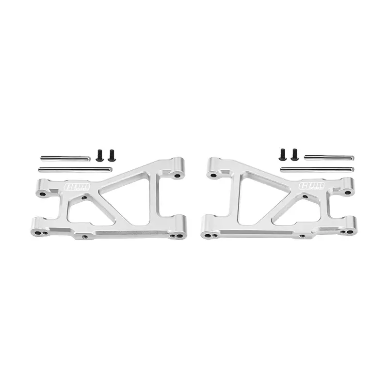 Aluminum 7075-T6 Alloy Rear Lower Suspension Arms For Tamiya 1:10 Dt-04 R/C Fighter Nxgen-58741 Upgrades - Silver 1