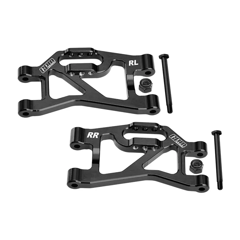 Aluminum 7075-T6 Alloy Rear Lower Suspension Arms For Traxxas 1/16 Mini Slash 4X4 Short Course Truck-108164-1 Upgrades - Black 1