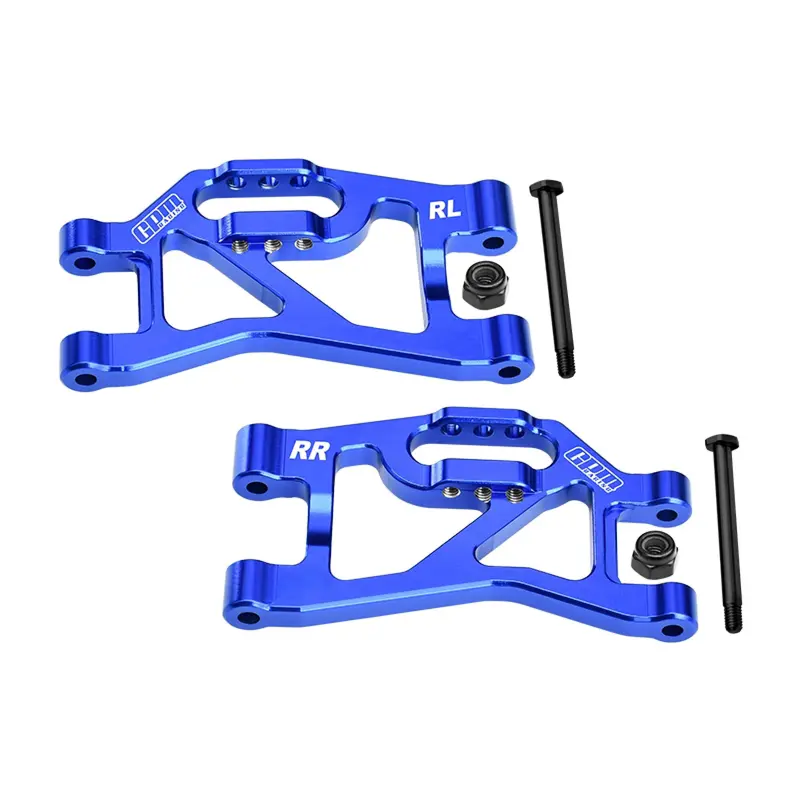 Aluminum 7075-T6 Alloy Rear Lower Suspension Arms For Traxxas 1/16 Mini Slash 4X4 Short Course Truck-108164-1 Upgrades - Blue 1