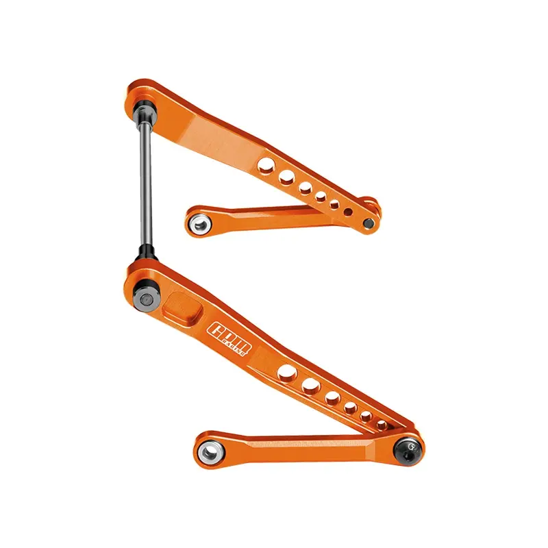 Aluminum 7075-T6 Alloy Rear Sway Bar Set For Vanquish 1:10 H10 Optic Kit / Yokohama Rtr / Sparco Rtr Rock Crawler Upgrades - Orange 1