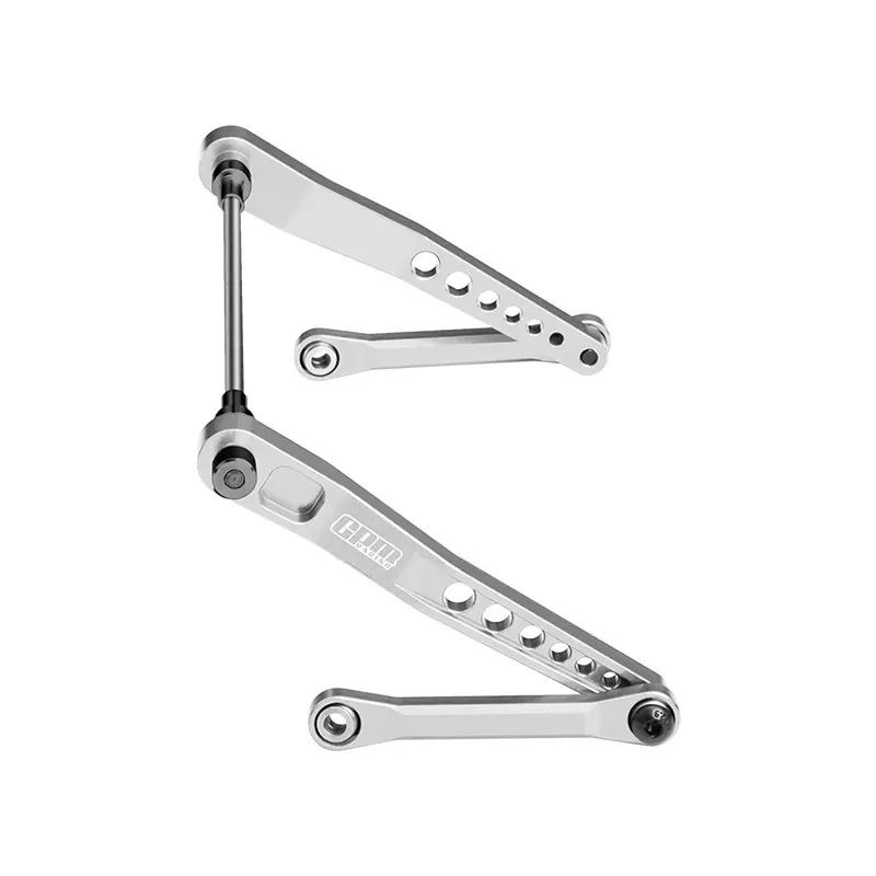 Aluminum 7075-T6 Alloy Rear Sway Bar Set For Vanquish 1:10 H10 Optic Kit / Yokohama Rtr / Sparco Rtr Rock Crawler Upgrades - Silver 1