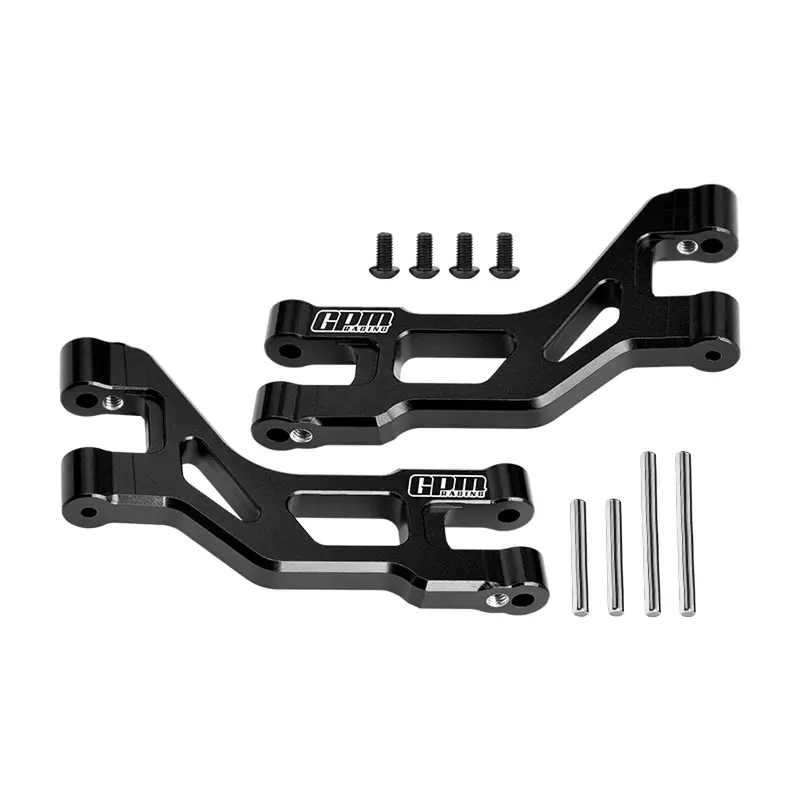Aluminum 7075-T6 Alloy Rear Upper Suspension Arms For Tamiya 1:10 Dt-04 R/C Fighter Nxgen-58741 Upgrades - Black 1