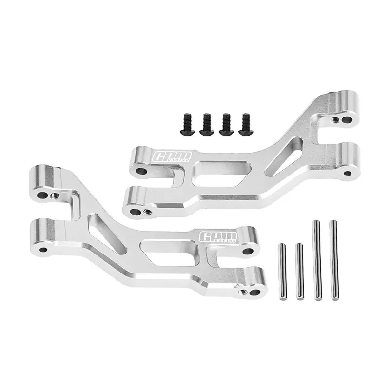 Aluminum 7075-T6 Alloy Rear Upper Suspension Arms For Tamiya 1:10 Dt-04 R/C Fighter Nxgen-58741 Upgrades - Silver 1