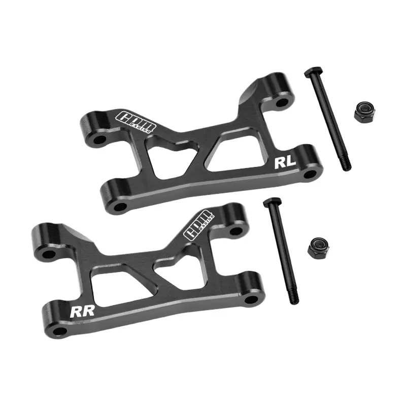 Aluminum 7075-T6 Alloy Rear Upper Suspension Arms For Traxxas 1/16 Mini Slash 4X4 Short Course Truck-108164-1 Upgrades - Black 1