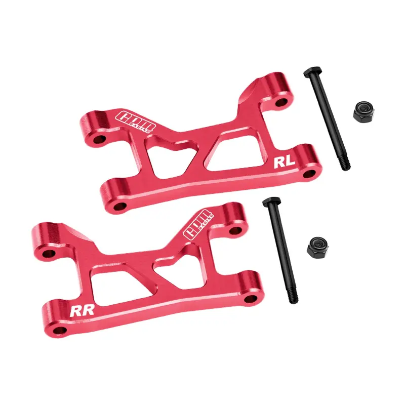 Aluminum 7075-T6 Alloy Rear Upper Suspension Arms For Traxxas 1/16 Mini Slash 4X4 Short Course Truck-108164-1 Upgrades - Red 1