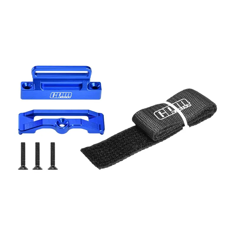 Aluminum 7075-T6 Alloy Retainer Battery Hold-Down Compatible With Large-Capacity Batteries For Traxxas 1:10 Slash 2Wd / Slash Mudboxx Modified / Slash 4X4 Vxl Short Course Truck Upgrades - Blue 1